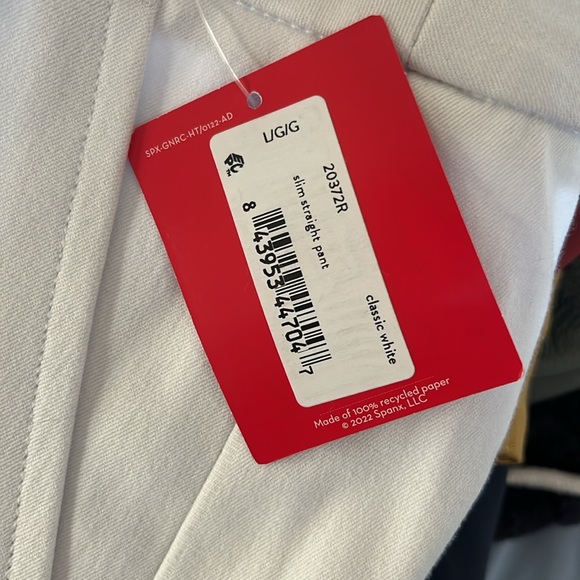 Spanx slim straight pants white NWT large - Picture 10 of 10